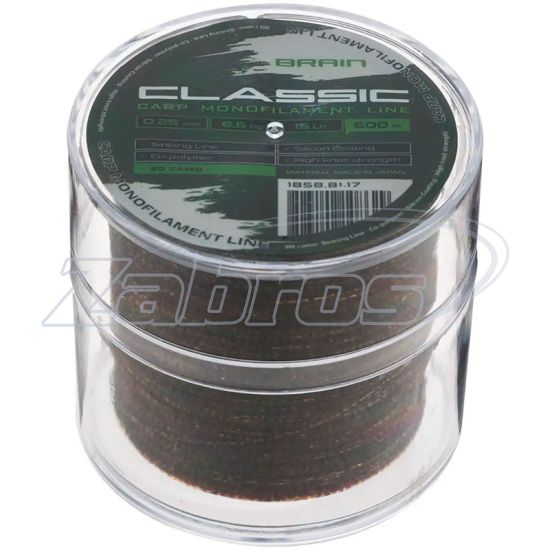 Фотографія Brain Classic Carp Line, 0,28 мм, 7,9 кг, 600 м, 3D Camo