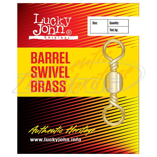 Картинка Lucky John Barrel Swivel Brass, 5003-018, 8 кг, 10 шт