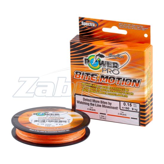 Фото Power Pro Bite Motion, 0,06 мм, 3 кг, 150 м, Orange/Black
