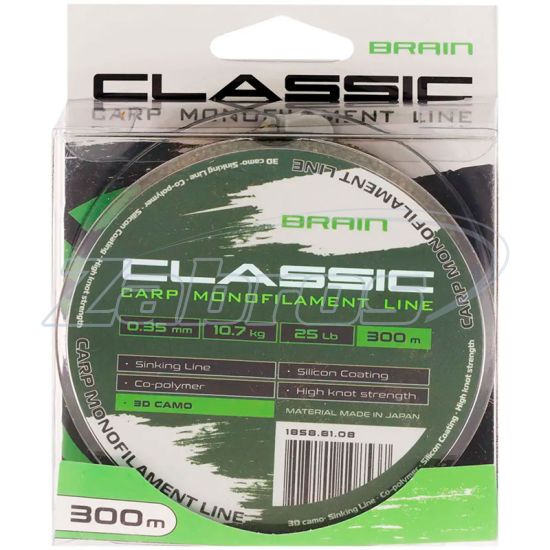 Фотографія Brain Classic Carp Line, 0,35 мм, 10,7 кг, 300 м, 3D Camo