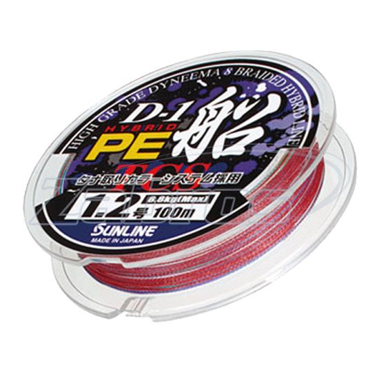 Малюнок Sunline D-1 Hybrid PE Fune, #0,6, 0,13 мм, 4,2 кг, 100 м, Multi Color