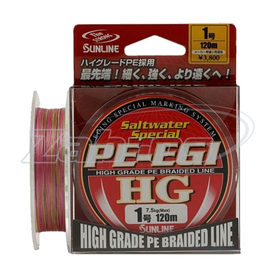 Купить Sunline PE EGI HG, #0,4, 0,1 мм, 3,3 кг, 120 м, Multi Color