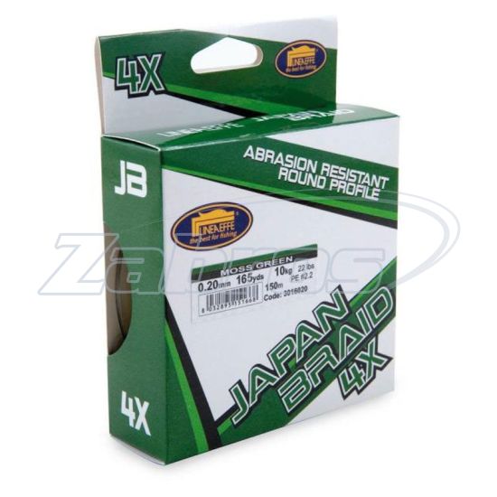 Фотография Lineaeffe Japan Braid 4X, 3016022, 0,22 мм, 12,7 кг, 150 м, Moss Green