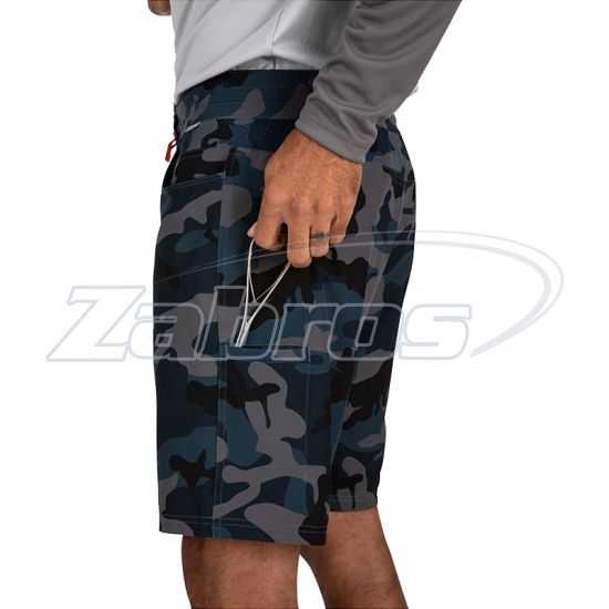 Simms Seamount Board Shorts, 13495-729-W32, Woodland Camo Storm, Україна