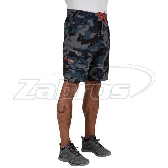 Картинка Simms Seamount Board Shorts, 13495-729-W30, Woodland Camo Storm