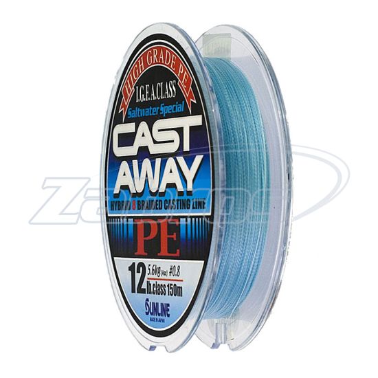 Фотография Sunline Cast Away PE, #0,6, 0,13 мм, 4,5 кг, 150 м, Blue