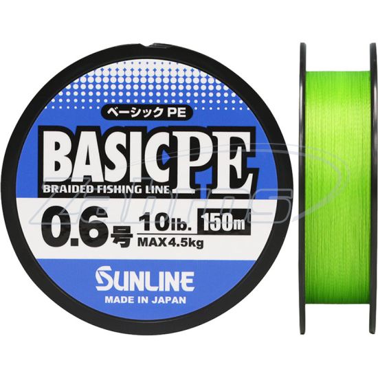 Фото Sunline Basic PE HG, #0,4, 0,1 мм, 2,9 кг, 150 м, Light Green
