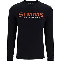 Футболка Simms Logo LS Shirt, 13626-1292-30, M, Jet Black, купить, цены в Киеве и Украине, интернет-магазин | Zabros