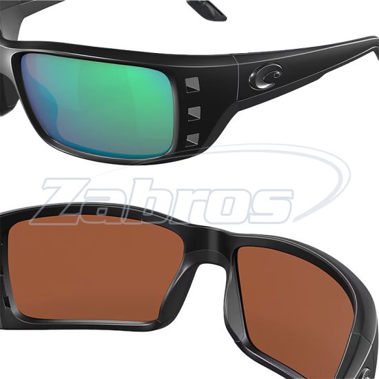Купить Costa Del Mar Permit, 97963508353, Blackout Green Mirror, Glass