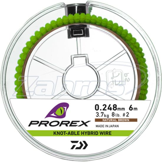Фото Daiwa Prorex Hybrid Knotable Wire, 17930-054, 0,3 мм, 5,4 кг, 6 м, Brown