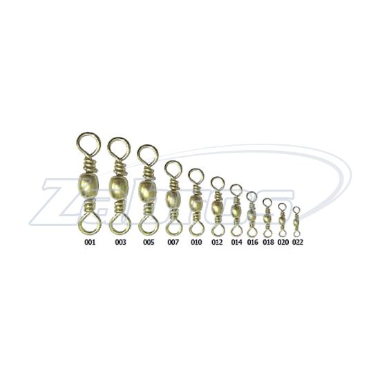 Фотография Lucky John Barrel Swivel Brass, 5003-020, 7 кг, 10 шт
