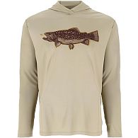 Худи Simms Tech Hoody - Artist Series, 13521-1312-40, L, Stone Trout Fly, купить, цены в Киеве и Украине, интернет-магазин | Zabros