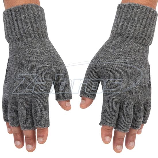 Фотографія Simms Wool Half-Finger Glove, 13234-030-4050, L/XL, Steel