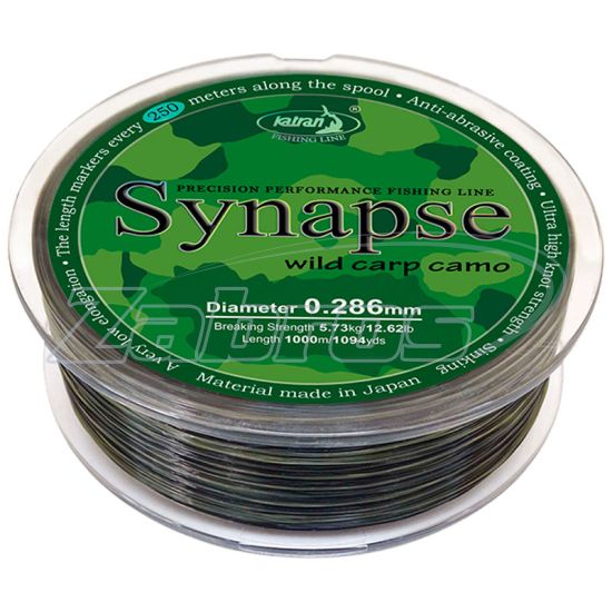 Фото Katran Synapse Wild Carp Camo, 0,309 мм, 6,53 кг, 1000 м, Dark Camo