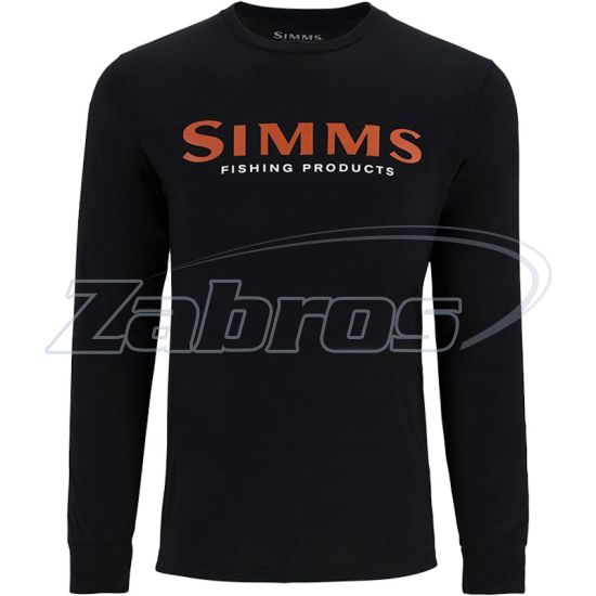 Фото Simms Logo LS Shirt, 13626-1292-20, S, Jet Black