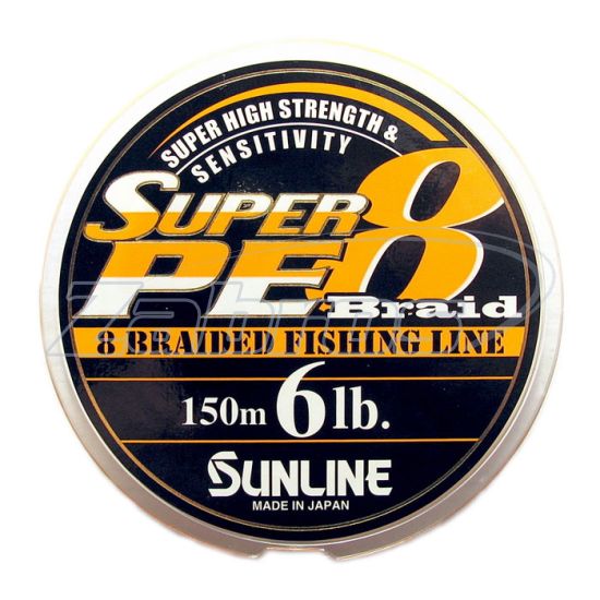 Фото Sunline Super PE 8 Braid, #3, 0,28 мм, 15 кг, 150 м, Orange