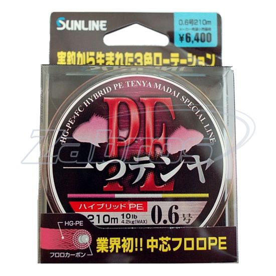 Фотография Sunline Hitotsu Tenya PE, #0,7, 0,16 мм, 5 кг, 210 м, Multi Color