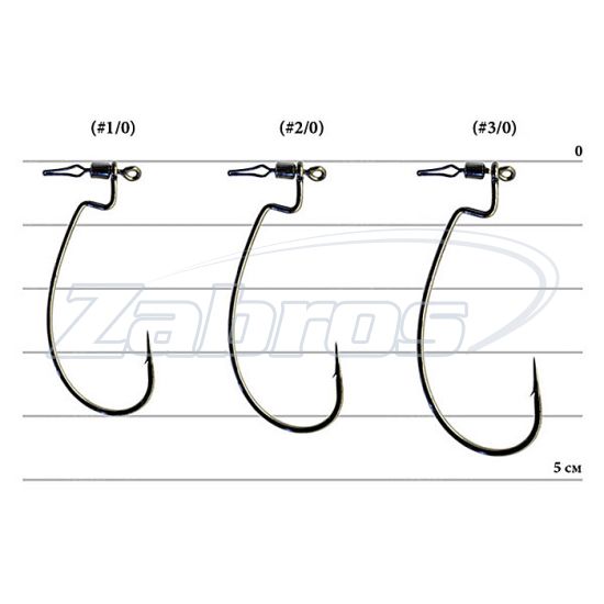 Фотография Decoy HD Hook offset Worm 117, 4, 5 шт, Black