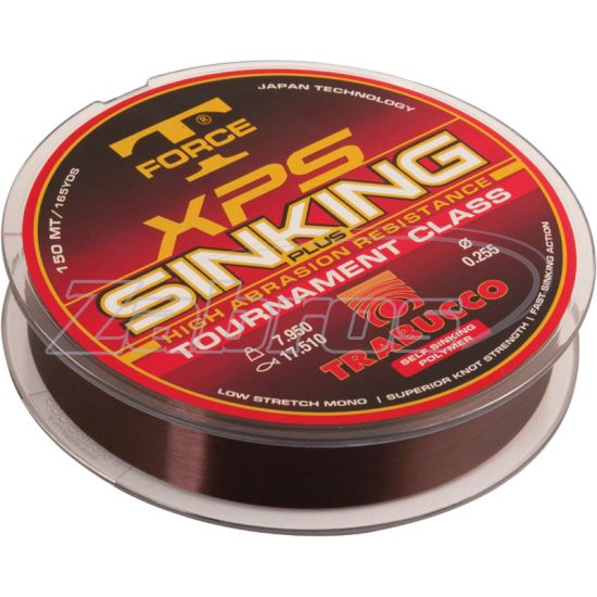 Фото Trabucco T-Force XPS Sinking Plus, 052-00-220, 0,22 мм, 6,42 кг, 150 м, Dark Brown