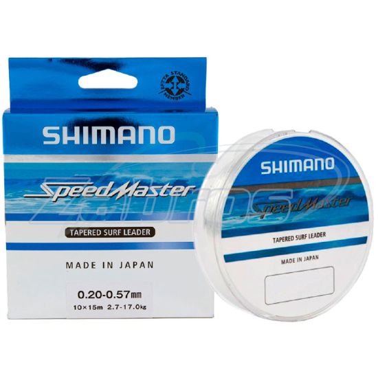 Фото Shimano Speedmaster Tapered Surf Leader Clear, 0,33-0,57 мм, 7,20-17,00 кг, 10x15 м