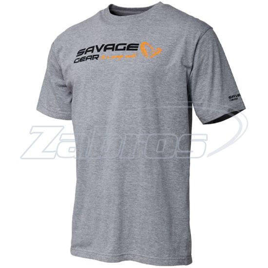 Фото Savage Gear Signature Logo T-Shirt, 73653, XXL, Grey Melange