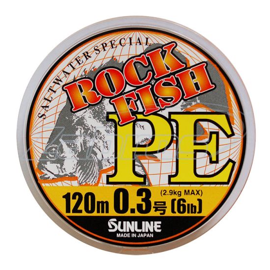 Фото Sunline Rock Fish PE, #0,6, 0,13 мм, 4,5 кг, 120 м, Orange