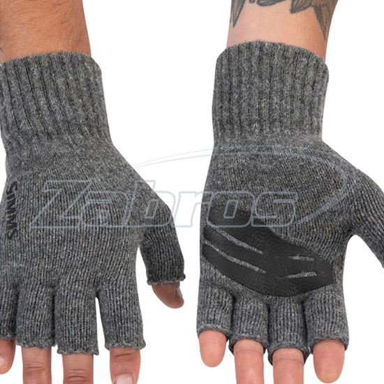 Малюнок Simms Wool Half-Finger Glove, 13234-030-4050, L/XL, Steel