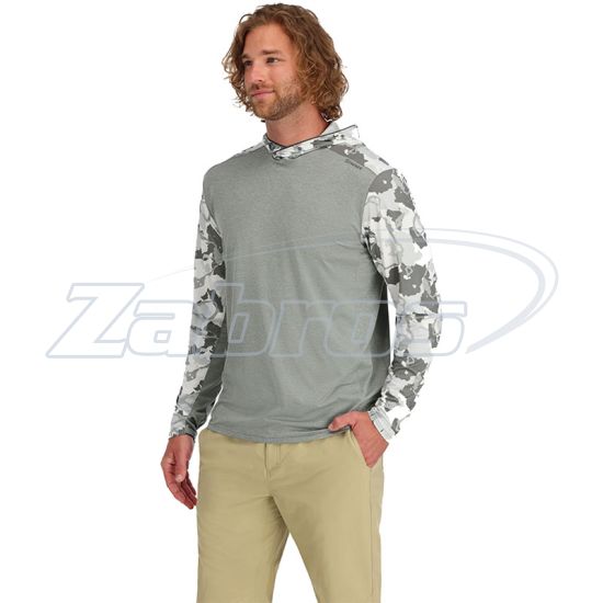 Фотографія Simms Bugstopper SolarFlex Hoody, 13682-2001-40, L, Cinder/Regiment Camo Cinder