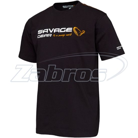 Фото Savage Gear Signature Logo T-Shirt, 73647, XL, Black Ink