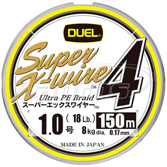 Фото Шнур Duel Super X-Wire 4, H3579-S, #0,6, 0,13 мм, 5,4 кг, 150 м, Silver