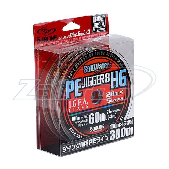 Купити Sunline PE Jigger 8 HG, #6, 0,41 мм, 37 кг, 100 м, Multi Color