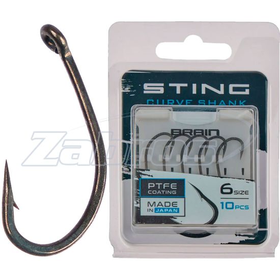 Картинка Brain Sting Curve Shank, 6, 10 шт