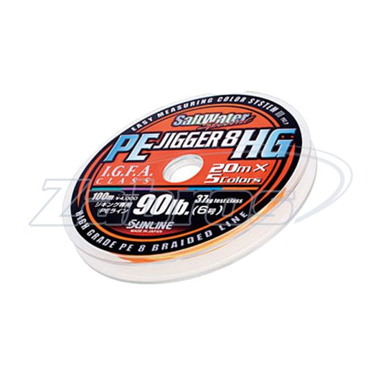 Фотографія Sunline PE Jigger 8 HG, #6, 0,41 мм, 37 кг, 100 м, Multi Color
