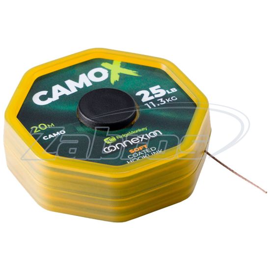 Картинка RidgeMonkey CamoX Soft Coated Hooklink, 11,3 кг, 25 lb, 20 м