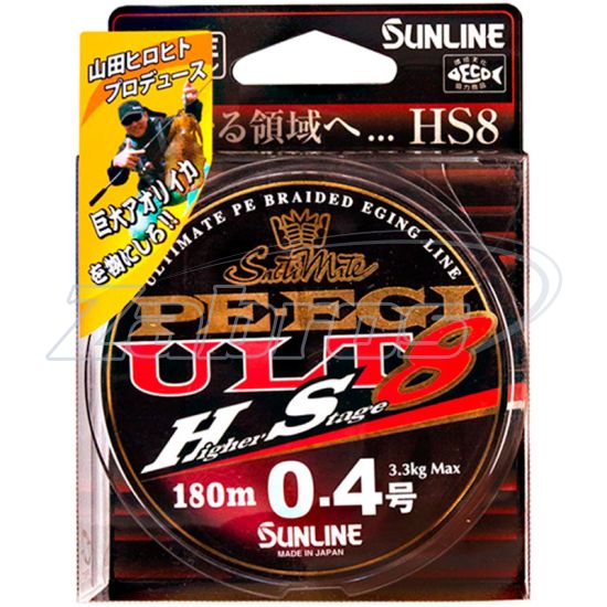 Фотографія Sunline PE EGI ULT HS8, #0,5, 0,12 мм, 3,9 кг, 180 м