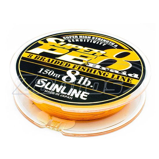 Фотография Sunline Super PE 8 Braid, #3, 0,28 мм, 15 кг, 150 м, Orange