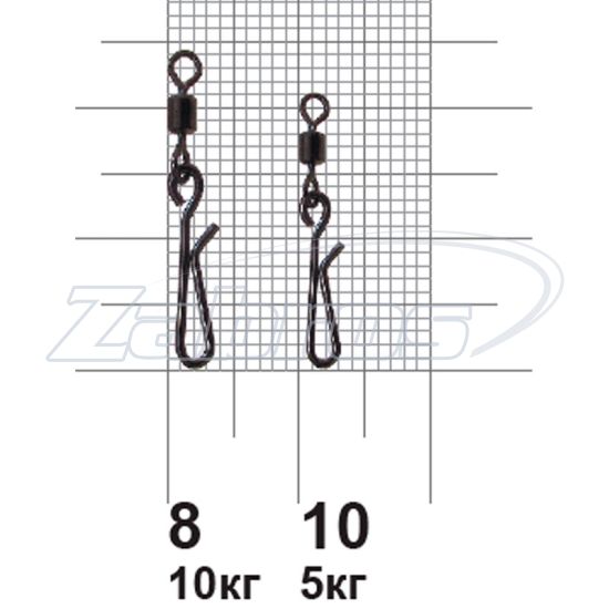 Фотография MiniMax Rolling Swivel With Hanging Snap B, YM-3017-8, 10 кг, 10 шт