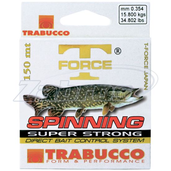 Фотографія Trabucco T-Force Spinning Pike, 053-55-250, 0,25 мм, 8,36 кг, 150 м, Dark Green