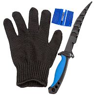 Нож филейный Fladen Filet Knife 15 см с точилкой и перчаткой, 28-17015, купить, цена, Киев, Украина | Zabros