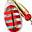 Silver/Red Striped