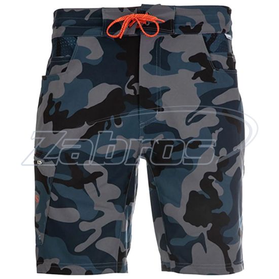Фото Simms Seamount Board Shorts, 13495-729-W30, Woodland Camo Storm