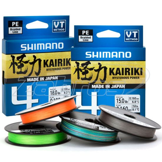 Фото Shimano Kairiki 4, LDM54TE0810015H, 0,1 мм, 6,8 кг, 150 м, Hi-Vis Orange