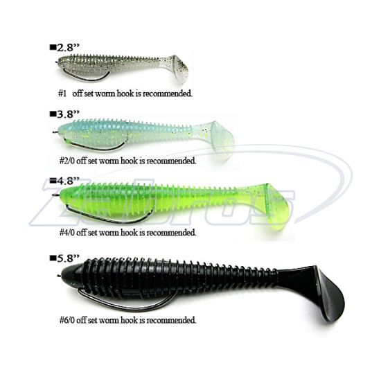 Картинка Keitech Swing Impact FAT, 4,80", 12,2 см, 5 шт, 401