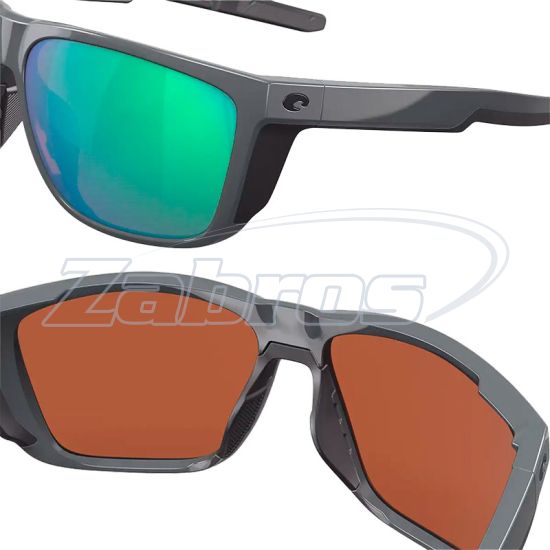 Купить Costa Del Mar Ferg XL, 97963874298, Shiny Gray Green Mirror, Glass