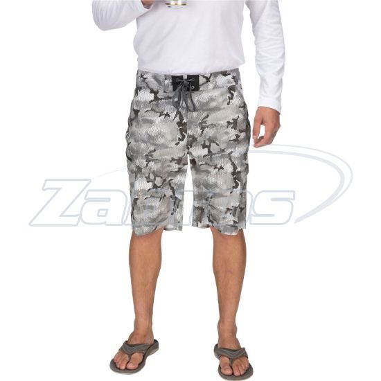 Фотографія Simms Tumunu Board Short - Print, 12880-771-W34, 34W, Hex Flo Camo Steel