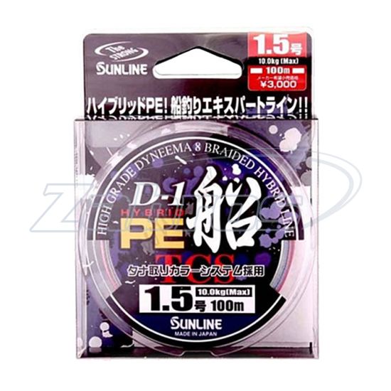 Цена Sunline D-1 Hybrid PE Fune, #2, 0,24 мм, 13,5 кг, 100 м, Multi Color