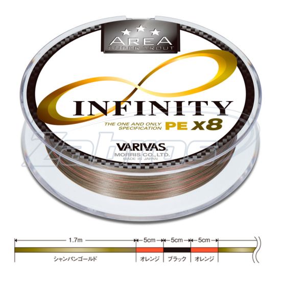 Фото Varivas Super Trout Area Infinity PE X8, #0,2, 0,08 мм, 2,52 кг, 75 м