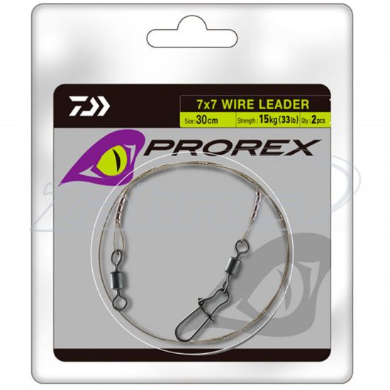 Фотография Daiwa Prorex 7x7 Wire Leader, 17925-015, 20 см, 15 кг, 2 шт