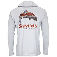Футболка Simms Tech Hoody - Artist Series, 13521-859-30, M, Trout Logo Flame/Sterling, купити, ціни в Києві та Україні, інтернет-магазин | Zabros