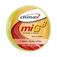 Шнур Climax Mig 8 Extreme Braid, 9352-10135-016, 0,16 мм, 15,9 кг, 135 м, Fluo Yellow, купить, цены в Киеве и Украине, интернет-магазин | Zabros